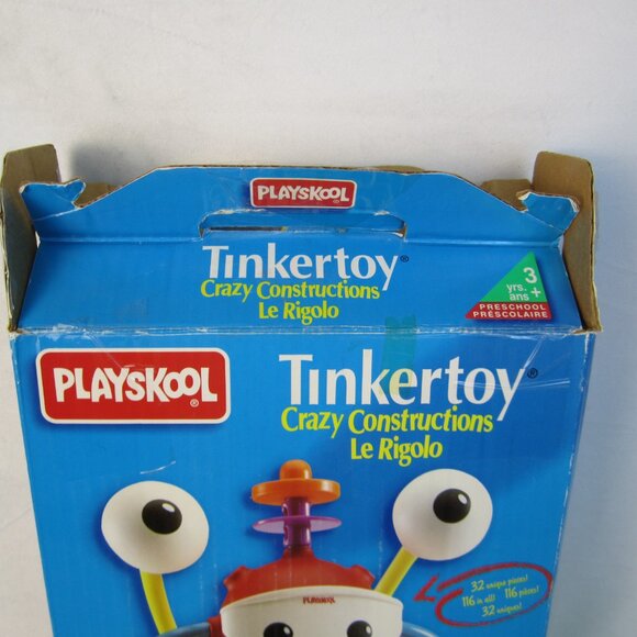 Tinkertoy Playskool 1994 Vintage Tinker Toys Crazy Construction - Used -Complete - Picture 2 of 8